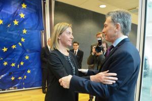 Alta Representante para Asuntos Exteriores y Pol. de Seguridad Federica Mogherini y Presidente de la Nación, Ing Mauricio Macri 