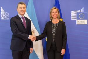 Alta Representante para Asuntos Exteriores y Pol. de Seguridad Federica Mogherini y Presidente de la Nación, Ing Mauricio Macri